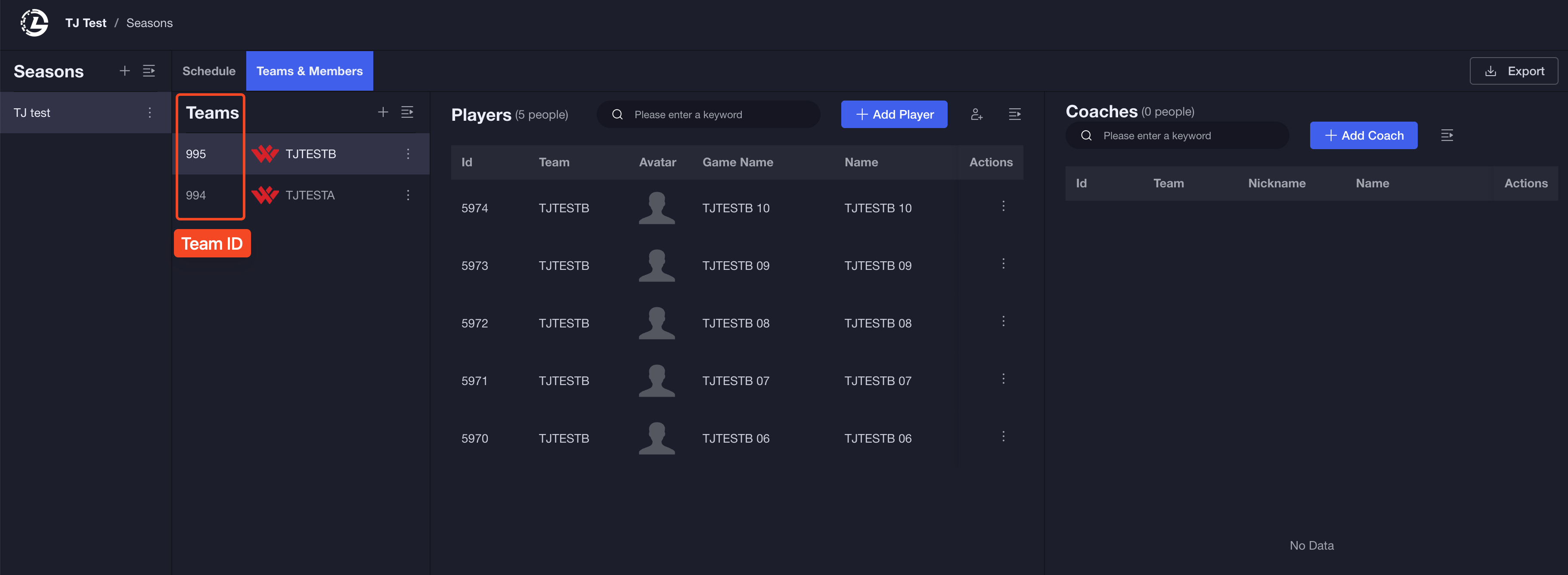 team-id